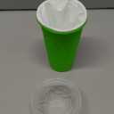 Slushie Cup, DIY Magic Slushy Maker Cups, Portable Slushy Cup for Juices, Milk and Ice Cream Make, Double Layers Silica with Lid & Straw for Kids, Friends, Family (Green)