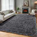ONASAR Grey Area Rugs for Living Room, 5x8 Gray Fluffy Shag Bedroom Rug, Ultra Soft Plush Shaggy Large Indoor Floor Carpet for Nursery Kids Girls Boys Teen Home Office Decor Aesthetic