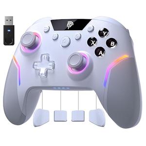 EasySMX X20 Wireless Gaming Controller with RGB Backlit, 2Stage Hall Effect Stick, 1000Hz Polling Rate, 6Axis Gyro on MultiPlatform, Mech Buttons Compatible with PC/Switch/Steam/Android