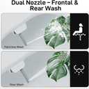 Bidet Toilet Seat Non-Electric, Self-Cleaning Dual Nozzles for Frontal & Rear Wash, Adjustable Water Pressure, Slow-Close Lid, Fits Elongated Toilets Hygienic & Eco-Friendly Upgrade (Contemporary)
