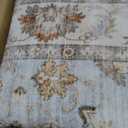 Washable Boho Bedroom Area Rugs 3x5 Entry Throw Traditional Vintage Accent Non Slip Low Pile Soft Rug for Entryway Living Room Bedside Kitchen Office Dorm Foyer Entrance, Light Blue