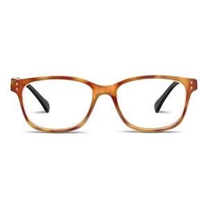 Peepers By PeeperSpecs Womens Nature Walk-Amber Tortoise/Black +2.50 Soft Square Reading Glasses | 2.5
