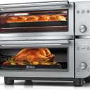 Ninja Double Oven Pro Smart XL Countertop Oven & Air Fryer | 30.2 Qt Capacity |12-in-1 Versatility with Smart Finish & DualZone Tech to Cook 2 Meals at Once | Fit up to 4.5lb Chicken | Silver | DCT821, 18.7 in L x 17.2 in W x 14 H