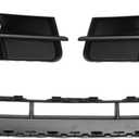 X AUTOHAUX No.4L0807681 Front Lower Hood Bumper Grille Grill Fog Light Grille Cover for Audi Q7 2010-2015 Front Lower Bumper Kidney Grille Grill Black 1 Set