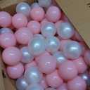 GOGOSO Ball Pit Balls for Toddler, Baby Plastic Playballs Kids Soft Pastel Pelotas Non-Toxic BPA-Free 2pink+White+Clear 200 Balls