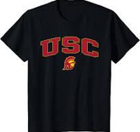 Kids USC Trojans Kids Arch Over Logo Black Officially Licensed T-Shirt , Size 2T