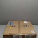 Becailyer Modern LED Ceiling Light, Dimmable 2 Squares Ceiling Lamp Fixture with Remote, Acrylic Metal Flush Mount Ceiling Chandelier Lighting for Living Room Bedroom (40W, Black)