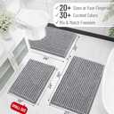 OLANLY Bathroom Rug Mat 30x20, Thick Soft and Absorbent Chenille Bath Mat, Non-Slip Rubber Backing, Machine Washable Quick Dry Bath Rugs for Tub Shower Floor, Home Decor Accessories, Grey