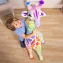 Melissa & Doug Rainbow Giraffe Lifelike Plush, Lifelike Stuffed Animal - Giraffe