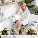 Portable Hanging Bathtub Seat - 230 LBS Capacity Hanging Shower Chair for Seniors, Sturdy Hanging Tub Bench for Inside Bathtub, Practical Bathtub Stool for Elderly & Disabled Users