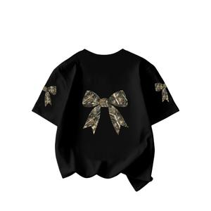 RoseSeek Girls Cherry Shirt Short Sleeve Colorblock Graphic Tees Cute Summer Shirts Y2k Aesthetic Clothes Black 12 Years