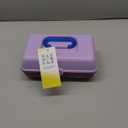 Caboodles Pretty in Petite Makeup Box, Two-Tone Lavender on Violet, Hard Plastic Organizer Box, 2 Swivel Trays, Fashion Mirror, Secure Latch for Safe Travel