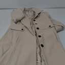 Allegra K Women's Winter Classic Outwear Overcoat with Pockets Single Breasted Pea Coat (Large, Beige)