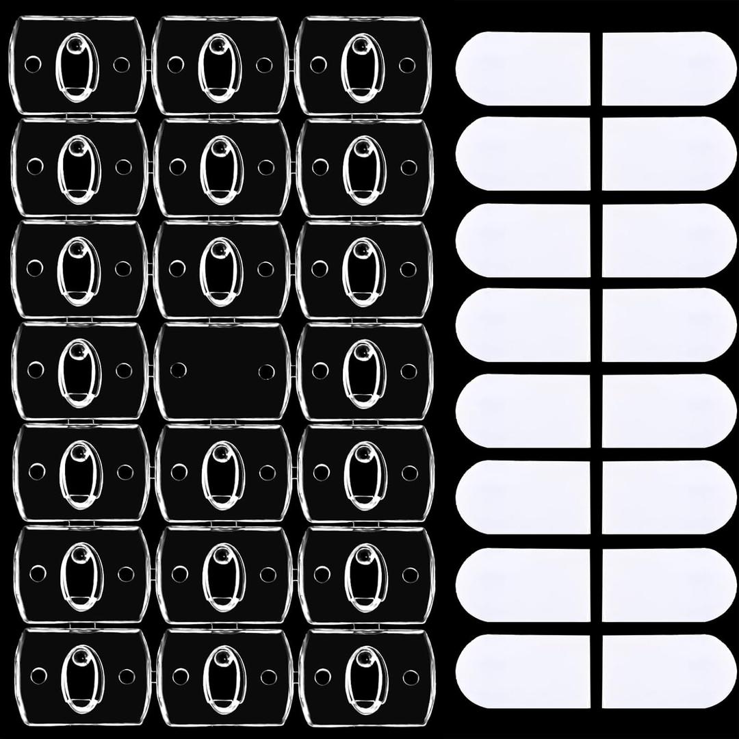 Blulu 100 Pieces Mini Outdoor Cable Clips Light Clips Self Adhesive Hooks Decoration Clips for Christmas and Fairy Light (Clear)