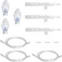 ResOne 3pk Nebulizer Replacement Accessories w/Cup, Mouthpiece, Tee, Flex, 7' Tubing, Connector