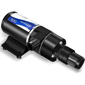 12V Macerator Pump Compatible with Jabsco 18590-2092 DC Waste Pump for RV | 12GPM DC Macerator Pump for RV Waste Self Priming Run Dry Protection and Waste Evacuation for Boat Yacht, Toilet, Kitchen