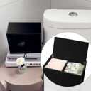Tampon Holder for Bathroom, Tampons and Pads Container Box, Women Period Storage Holder, Black