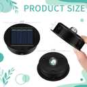 Jeyiour 12 Pack Solar Light Replacement Tops Replacement Solar Light Parts Waterproof LED Panel Lantern Lid Outdoor Top Kit for Hanging Lanterns Patio Decor(3.15 in)