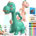 Dinosaur Drawing Projector Toys for Ages 5-7: KETIEE Tracing and Drawing Projector for Kids with Two Projector Heads, Smart Art Sketcher Projector with 96 Stencils, Toddler Toys for Boys (Green)