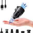 FLEXTAILGEAR Max Pump 3 Air Pump for Inflatables, 5Kpa Portable Air Pump, 500L/min Air Mattress Pump with Camping Light, Electric Pump for Inflatable Pillows Swim Rings Air Mattresses Air Bed Boats (Black)