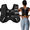 VBSD Weighted Vest Woman 6lb/8lb/12lb/16lb/20lb/25lb/30lb Weight Vest for Women Men Body Weight Vests for Walking Strength Training Running Workout Jogging Fitness (Black)