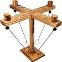 Ring toss Game for Adults,Yard Games,Wooden Rings for Ring toss,Outdoor Indoor Games,Bars Hook and Ring Game,Suitable for Camping,Party,Backyard Games.Adult Games for Game Night, (Medium(12in*12in*13in))