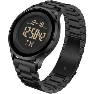 COSSINIGE Mens Digital Waterproof Military Watch for Men Black Dive Tactical Sports Minimalist Ultra-Thin Wrist Watch