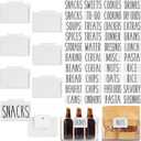 Talented Kitchen 8 Piece Metal Basket Labels Clip On Holders with 40 Labels for Kitchen Storage, White Label Clips for Storage Bins (3.5 x 2.5 inches)