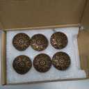 6 Pack Antique Brass Cabinet Knobs, Vintage Mandala Drawer Pulls, Solid Zinc Alloy Retro Ornate Starburst Door Handles for Kitchen Cupboard, Dresser, Wardrobe, Bathroom Vanity Hardware