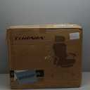 Ergonomic Office Chair with Footrest,Ultra Thick Reclining Desk Chair with Adjustable 2D Lumbar Support and Headrest,Spring Cushion,High Back Premium Mesh Computer Chair,Cream