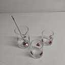 Cherry Icon Juice Glasses Mixing Glass, 2 On The Rocks Glasses Stainless Steel Bar Spoon