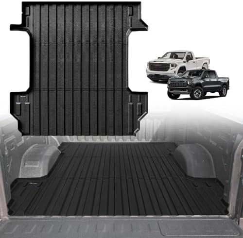 Amazon.com: TripleAliners Truck Bed Mat Compatible with 2019-2024 2025 2026 Chevy Silverado/GMC Sierra 1500 Accessories 5'8'' Vehicle Bed Perfectly Flush All Weather Protection TPE Heavy Duty Pickup Cargo Mat : Automotive