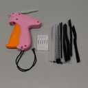Stitch Gun for Clothes - Handheld Stitch Gun Quick Clothing Fixer - Tagging Gun - Includes 6 Needle, 1000 Black Fasteners & 1000 White Fasteners (Pink,Orange)