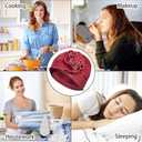 4 Pieces Cotton Chemo Turbans Headwear Beanie for Women Soft Head scarf Cap Elastic Chemo Hats Covers Wraps for Cancer Patient Hair Loss