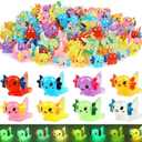 32 pcs Luminous Mini Resin Axolotl 8 Colors Glow in The Dark Tiny Small Little Resin Axolot to Hide Plastic Animal Figures for Garden Micro Landscape Aquarium Potted DIY Miniature Dollhouse Decor