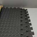 ProSource fs-1908-pzzl Puzzle Exercise Mat EVA Foam Interlocking Tiles (Black, 24 Square Feet) 3 Pieces