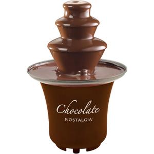 Nostalgia 3 Tier Electric Chocolate Fondue Fountain Machine for Parties - Melts Cheese, Queso, Candy, and Liqueur - Dip Strawberries, Apple Wedges, Vegetables, and More - 8-Ounce - Brown
