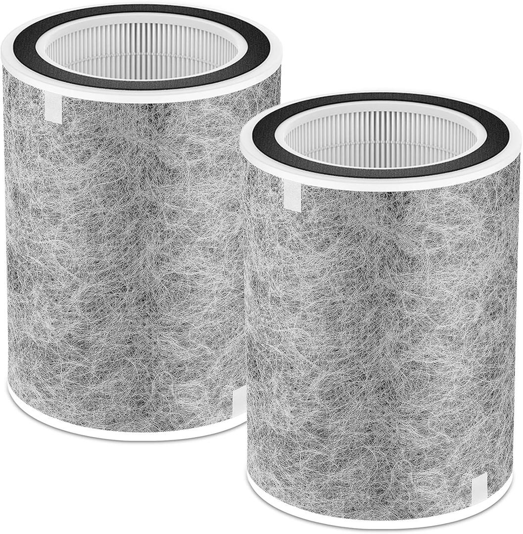 HP201 Replacement Filter Compatible with Shark HP201, HP202, UA205, AP1000 and For Shark HC501, HC502 Air Purifier MAX, Absorb 99.97% Particulate, Compare Part HE2FKBASMB, HE2FKBAS.