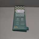 2Pcs Wooden Spoons for Cooking, Natural Premium Teak Wooden Spoon & Slotted Spoon, Good Grip Large Cooking Spoons Spatula, Heat Resistant Wooden Kitchen Cooking Utensils Set for Nonstick Cookware