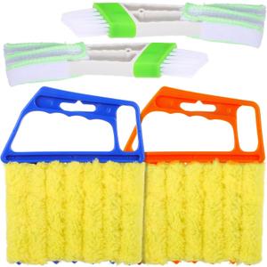 4 Pcs Blind Cleaner Tool 7 Finger Microfiber Window Blind Duster for Cleaning Washable Mini Blinds Cleaner Duster Tool for Cleaning Blinds, Ventilation Vents, Fans and Air Conditioner