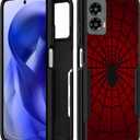 for Moto G 5G 2024 Case Women - Cute Girls Boys Phone Cover Cool Kawaii Aesthetic Unique Design Red Heavy Duty Protective Shockproof Military Grade Teens for Motorola Moto G 5G 2024 Cases, Cute Red Spider