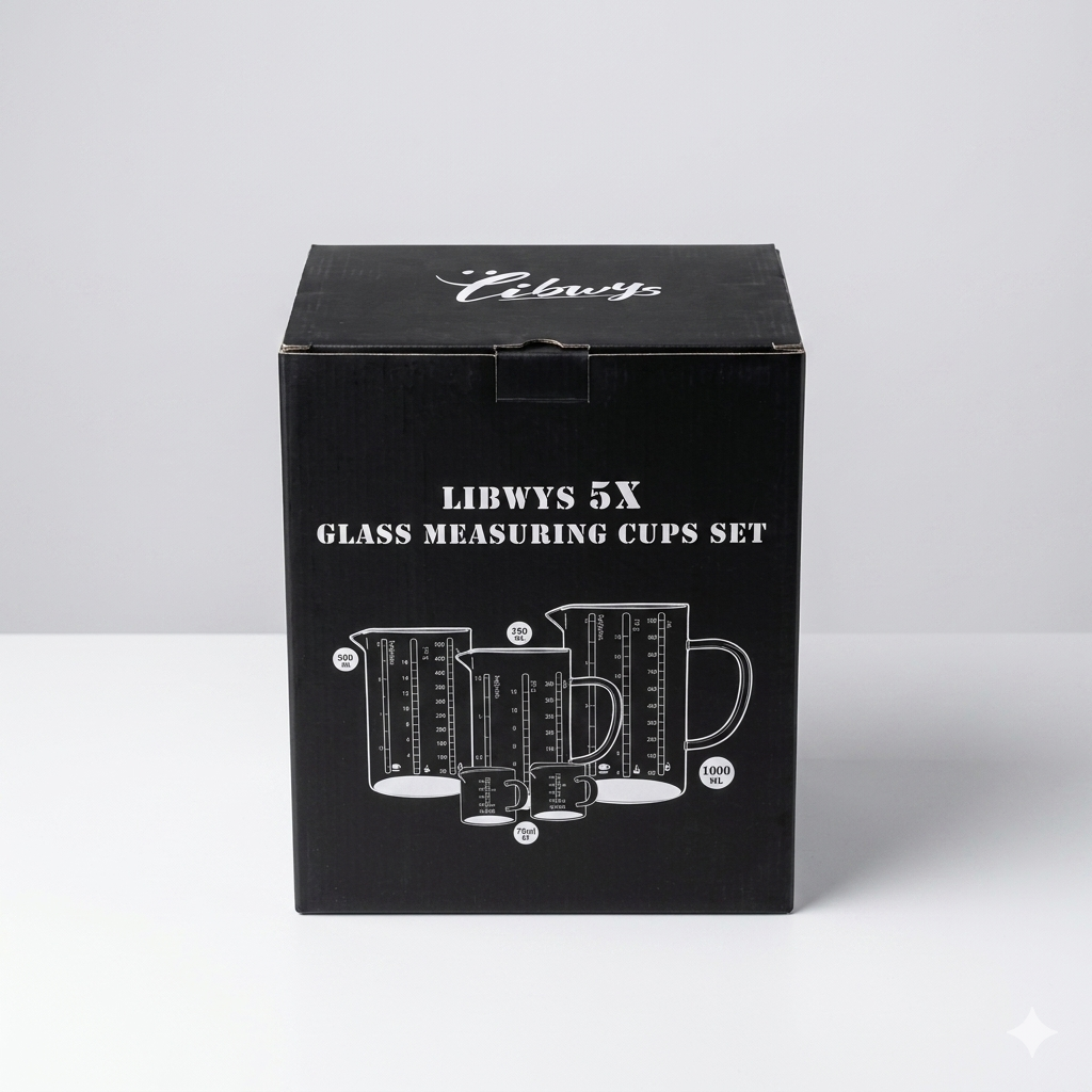 LIBWYS 2x75ml(2.5oz) Glass Measuring Cup, Espresso Cups V-Shaped Mouth with Handle, Heat-resistant Borosilicate Glass Liquid Measuring Cup