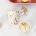 Crisky 150 Pack Paper Bathroom Cups 3oz Disposable Elegant Design Full Floral Small Mouthwash Hot/Cold Beverage Coffee Dessert for Birthday Parties Home-use Picnics Ceremonies