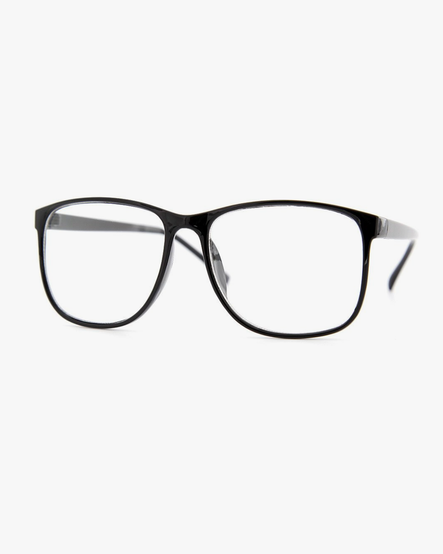grinderPUNCH Large Nerdy Thin Plastic Frame Clear Lens Glasses