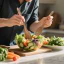 Natural 10-Piece Acacia Wooden Utensil Set, Exquisite Comfort Grip Wooden Spoons for Cooking with Utensils Holder