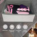 Lockable Adult Toy Storage Organizer Lock Box Toy bags container case with 8 Drawstring Bags 4 Sizes, Large capacity 17.7 x 13.8 x 9.8 Inches (Gray Stripes)
