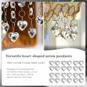HDCRYSTALGIFTS 24pcs Crystal Heart Prisms Suncatchers 20mm Clear Glass Beads Rainbow Maker Sun Catchers Chandelier Crystals Drop Parts Glass Wedding Valentine's Day Decorations