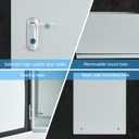 Steel Electrical Junction Box, Indoor&Outdoor Electrical Enclosure Box, Wall Mounted Waterproof&Dustproof Metal Box, Universal Electric Equipment Enclosure Box with Safety Locks and Mounting Plates