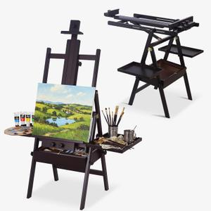 yokugo Beech Wood Art Easel for Painting, Large Easel Stand with Storage
