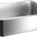 Cat Litter Box Litter Pan Stainless Steel High Sided Anti Splashing Sand Box Sturdy Pet Supplies for Small Cats Kitten Toilet, Height 10cm